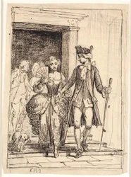 Leander and Leonora, Behind Them Henrik and Pernille