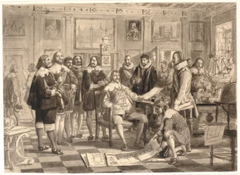 The Plan for the Stock Exchange Presented to Christian IV in the Audience Hall at Rosenborg