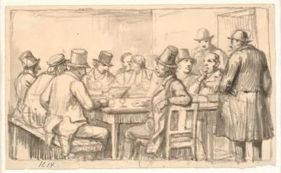 Politicians in a tavern
