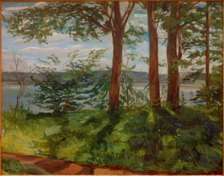 Landscape at Lake Starnberg with Three Trees