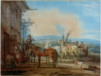 Rider in Front of a Tavern