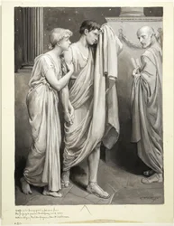 As One Came Near with Curled Gray Beard, Sharp Eyes, and Smooth Bald Crown