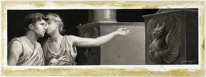 They had Arrived Before a Pillared Porch