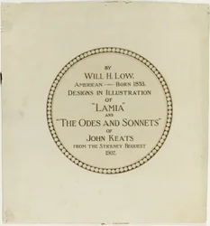 Title Page for the "Odes and Sonnets of John Keats"