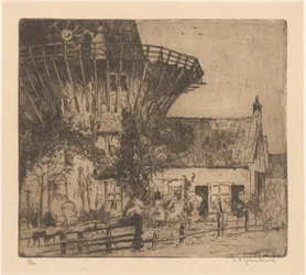 House at the Foot of a Windmill in Leidschendam
