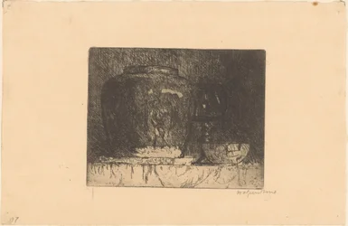 Still Life with Ginger Jar, Wine Glass, and Bowl