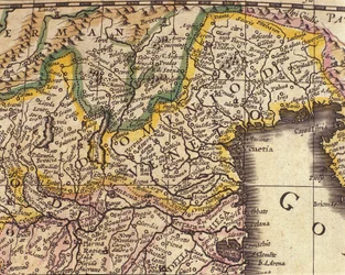 Map of the Veneto Region, Italy