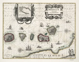 Chart of the Moluccas, Indonesia