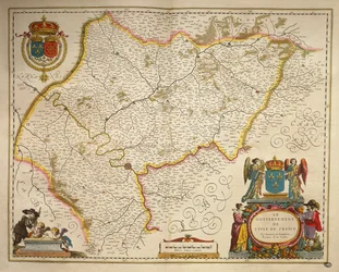 Ile-de-France, Isle of France from Theatrum Orbis Terrarum by Willem Bleau, Amsterdam
