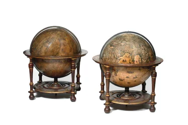 Large Pair of Library Globes, the Terrestrial 1645/48, the Celestial after c.1630