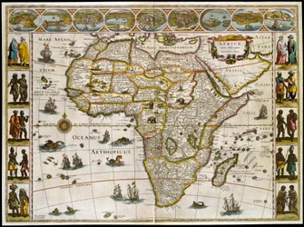 Map of Africa. Plate from an Atlas by Willem Janszoon Blaeu