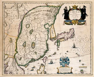 Map of China, Japan and Korea