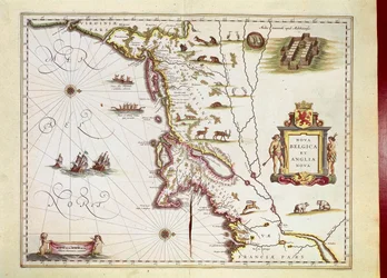 Map of Nova Belgica or New Belgium and of Anglia Nova or New England