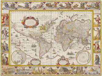 New Geographical and Hydrographical Map of the Entire World