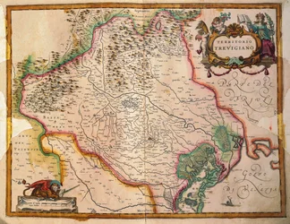 Territory of Treviso, Veneto region, Italy by Willem Janszoon Blaeu