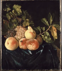 Still Life with Peaches and Grapes