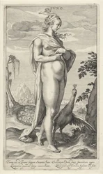 Juno with peacock. Juno (title on object). Judgement of Paris (series title)
