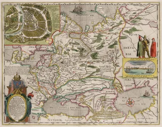 Map of Russia and Moscow From: Theatrum Orbis Terrarum..., 1645