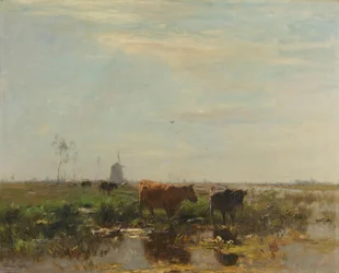 Meadow with Cows by the Water