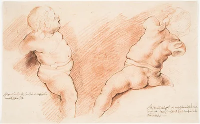 Centaur Overcome by Amor. Antique Sculpture Group. Two Studies of Amor, One Seen from the Right, the Other from Behind