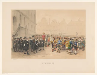 Third Group of Utrecht Masquerade in 1856 (Government) (Our Fatherland Around the Middle of the 17th Century, Presented by H.H. Students, Members of Mutua Fides, to Celebrate the 220th Anniversary of the Utrecht University, June 25)