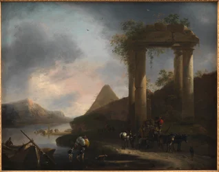 Italian Landscape with Classical Ruins