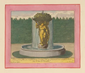 Fountain with a Sculpture of Three Women Carrying a Basket above Their Heads