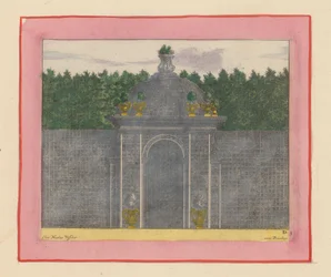 Pavilion with a Latticework Dome in the Gardens of Versailles
