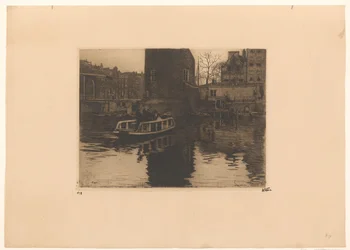 View of the Montelbaanstoren in Amsterdam
