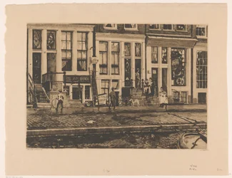 View of Houses on the Oude Waal in Amsterdam
