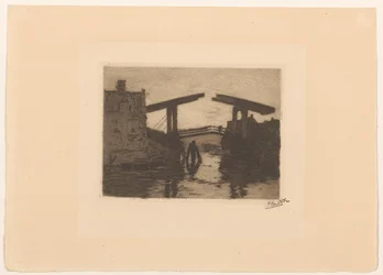 Drawbridge at the Zandhoek in Amsterdam