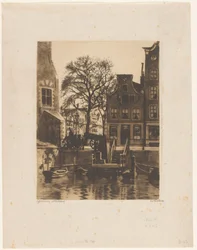 View of the Montelbaanstoren in Amsterdam