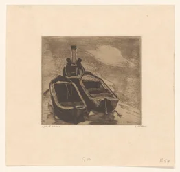 Tugboat with Two Barges