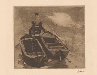 Tugboat with Two Barges