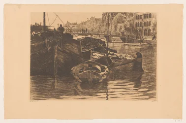 Peat Barges in the Oude Schans in Amsterdam