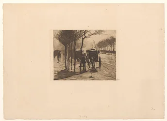 Waiting Carriages on the Victoria Embankment in London