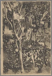 Family in the Garden of Hotel Bellevue, Buitenzorg