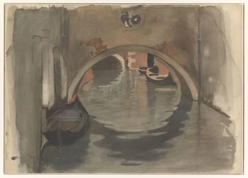 View Under an Arch Bridge in Venice