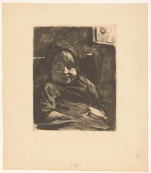 Sitting child with a cup