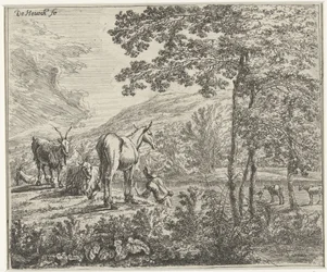 Landscape with a Mule and Goats