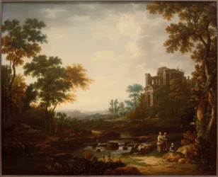 Landscape with Ruins and Staffage Figures