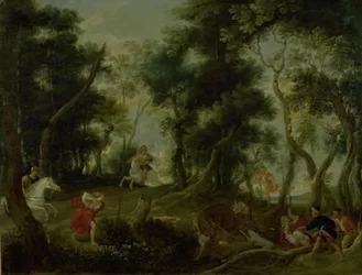 Landscape with Atalanta and Meleager Hunting the Calydonian Boar