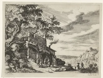 Shepherds by a Ruin (Italian Landscapes)