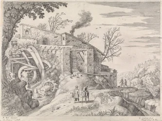 Landscape with a Watermill and the Good Samaritan, Italian Landscapes (series title)