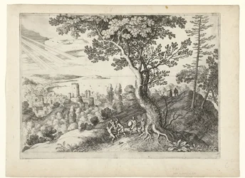 Traveler attacked by robbers (series title: Italian Landscapes)
