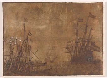 Ships at a Harbor Head