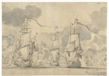 Battle of Lowestoft on June 13, 1665