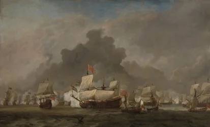 Naval Battle between Michiel Adriaensz de Ruyter and the Duke of York during the Battle of Solebay, 7 June 1672