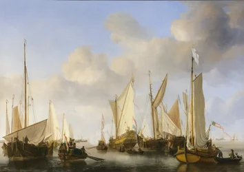 A Dutch Yacht Saluting