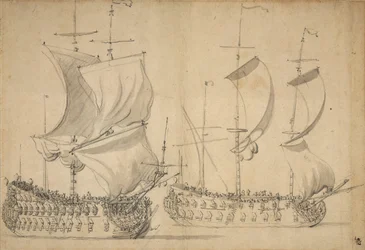 An English Third-Rate and Fourth-Rate Under Easy Sail